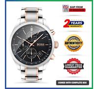 Hugo Boss 1513473 Watch Steel Watch Argenta Gilded Rose Black Dial Man