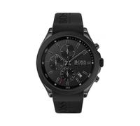Hugo Boss HB1513720 Velocity Mens Black Rubber Strap Chrono Watch + Gift Bag
