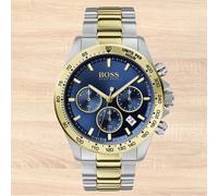 Hugo Boss HB1513767 Men’s Chronograph Watch Blue Dial Two Tone Stainless Steel