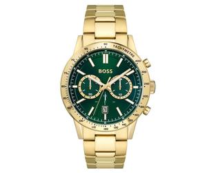 Hugo Boss HB1513923 Allure Gold & Green Men's Stainless Chrono Watch + Gift Bag
