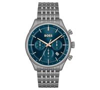 Hugo Boss HB1514083 Gregor Men's Chronograph Watch - 45mm Blue Dial Grey IP Steel Bracelet