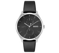Hugo Boss HB1514102 Tyler Multifunction Men's Watch - 43mm Black Dial Black Leather Strap