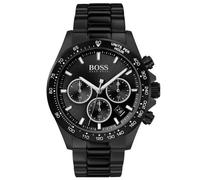 NEW HUGO BOSS 1513754 MEN'S STAINLESS STEEL BLACK STRAP & BLACK DIAL 43MM