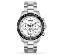 Hugo Boss Hero 1513875 Men's Chronograph Watch - 44mm White Dial Silver Steel Bracelet
