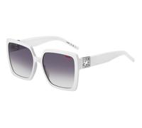 Hugo Boss HG 1285/S VK6/9O Woman Sunglasses Acetate White Grey Squared Shaded
