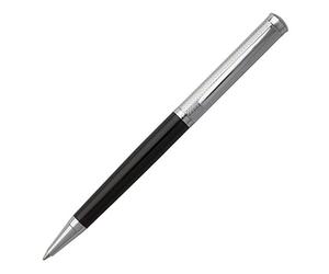 Hugo Boss HSW5804 Sophisticated Diamond Ballpoint Pen - Chrome/Black