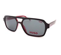Hugo Boss Hugo Sunglasses Black Crystal Red with Grey CAT.3 Lens HG1241/S OIT