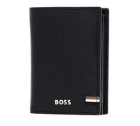 HUGO BOSS Iconic Black Wallet, Men's Classic Leather Bi-Fold with RFID Protection, Black