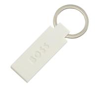 HUGO BOSS Iconic Edge Keyring, White, Unisex-Adult