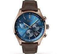 Hugo Boss Jet 1513604 Men's Chronograph Watch - 44mm Blue Dial Leather Strap