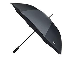 Hugo Boss Loop Black Umbrella Made of Polyester in Black, Dimensions Open: Length Approx. 90 cm, Diameter Approx. 130 cm, HUG304A