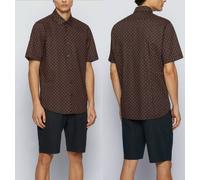 Hugo Boss Luka 2F Pineapple Shirt Men Shirt Regular Fit Iconic Wow L