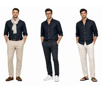 Hugo Boss Lukas Natural Linen Shirt Men Shirt Regular Fit Iconic Wow L
