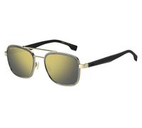 Hugo Boss Man BOSS 1486/S 2F7/WM Sunglasses Steel Gold / Grey Gold Round Anti-glare Mirror