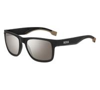 Hugo Boss Man BOSS 1496/S 087/ZV Sunglasses Plastic Black-opaque Silver Squared Polarized Mirror