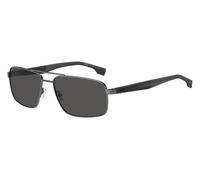 Hugo Boss Man BOSS 1580/S V81/M9 Sunglasses Metal Dark Rutenio / Black Grey Squared Polarized