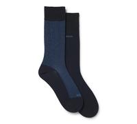 HUGO BOSS | Mens 2 PAIRS Navy Blue Casual Formal Socks | Size UK 5½-8 EU 39-42