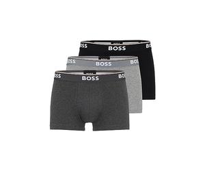 Hugo Boss Men's 3-pack Stretch Cotton Regular Fit Trunkstrunk 3p Co/El 10146061 013? ???? ? ??? ???3 ????????????3 Trunks, Gray/Charcoal/Black, L UK