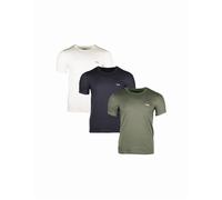 Hugo Boss Men's 3-Pack T-Shirts, Black/White/Khaki - White/Tan - Size: 42