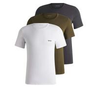 Hugo Boss Mens 3 Pack T Shirts Classic White Grey Green Size M XL XXL Organic