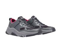 Hugo Boss Mens Asher Leather Running Trainers - Grey - Grey - 6 UK