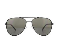 Hugo Boss Men's Aviator Matte Black Grey Sunglasses Hugo Boss Black One Size
