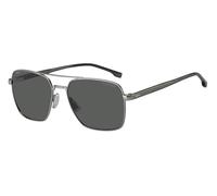 Hugo Boss Aviator Mens Matte Ruthenium Grey Polarized 1045/S - Silver Metal - One Size
