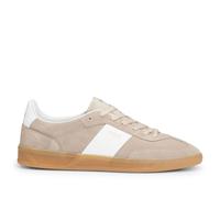 Hugo Boss Mens Brandon Tennis Trainers in Beige Leather - Size UK 12