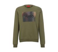 Hugo Boss men's cotton jersey sweatshirt with print, green (50488906-345)