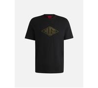 Hugo Boss Men's Dalendi Regular Fit Cotton T-Shirt, Black - Size: 36