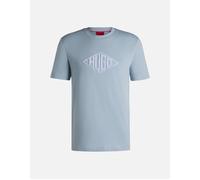 Hugo Boss Men's Dalendi Regular Fit Cotton T-Shirt, Open Blue - Size: 40