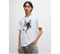 Hugo Boss Men's Dog Artwork T-Shirt - White