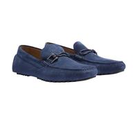 (6 UK, Blue) Hugo Boss Mens Driver Leather Moccasins