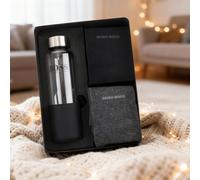 HUGO BOSS MENS GIFT SET 2 PAIR SOCKS & GLASS WATER BOTTLE, GYM BOTTLE, XMAS GIFT