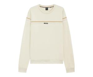 Hugo Boss Mens Iconic Crew Neck Sweatshirt - White - L - White - 100% Cotton