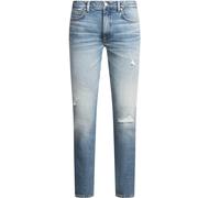 Hugo Boss Mens Jeans HUGO 734 Distressed Extra Slim Fitted Jean Light Wash Blue