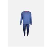 Hugo Boss Men's Laze Relaxed-Fit Jersey Loungewear Set, Marl Blue - Navy