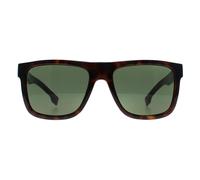 Hugo Boss Men's Rectangle Dark Havana Green BOSS 1647/S in Brown Hugo Boss Brown One Size