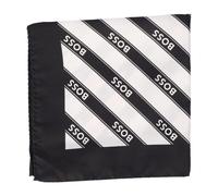 Hugo Boss Mens Repeat Logo Pocket Square - Black - One Size - Black