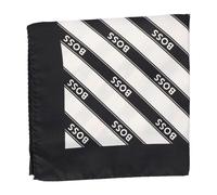 Hugo Boss Mens Repeat Logo Pocket Square - Black - One Size - Black