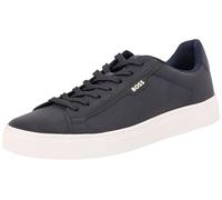 HUGO BOSS Mens Rhys Tenn Faux Nubuck Leather Durable Cupsole Trainers