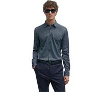 Hugo Boss Mens Roan Kent Oxford Long-Sleeved Button-Down ShiL Dark Blue GT33343