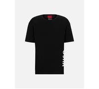 Hugo Boss Men's Side Logo Relaxed-Fit T-Shirt, Black - Size: Regular/40