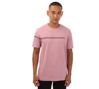 Hugo Boss Mens Stripe Logo Print T-Shirt in Purple Cotton - Size Small