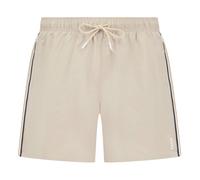 Hugo Boss Mens Swim Shorts BOSS Iconic Stripe Logo Short in Light Beige