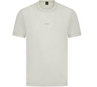 Hugo Boss Mens T-Shirt BOSS Tokks Logo Branded Cotton Crew Neck Tee in Beige