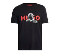 Hugo Boss Mens T-Shirt HUGO Deyalec Animal Graphic Tee in Black
