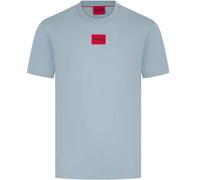 Hugo Boss Mens T-Shirt HUGO Diragolino 212 Crew Neck Cotton Tee in Light Blue