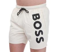 Boss Men's Octopus Swim Shorts, Comfortable Elasticated Waist M White