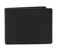 NEW HUGO BOSS AREZZO TRIFOLD BLACK LEATHER WALLET WITH COIN POCKET